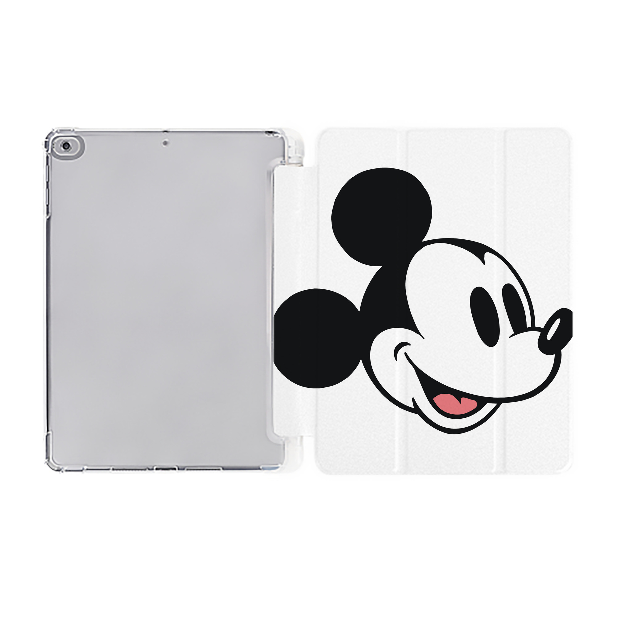 ミッキーマウス Mickey Mouse IPad ケース ペン収納付き 三つ折りスタンド PUレザー×シリコン 対応機種9.5/10.5/10.9インチ
